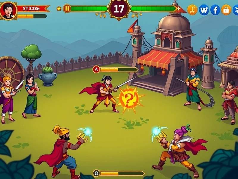 Mithila Mayhem gameplay screenshot showing vibrant Indian art styles