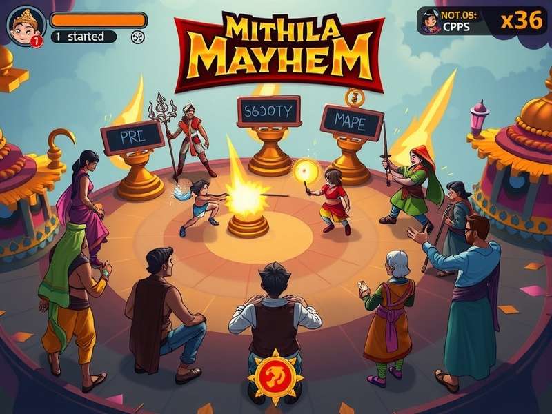 Mithila Mayhem strategy guide showing power-up combinations